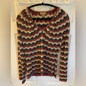 Peck & Peck sparkly chevron top